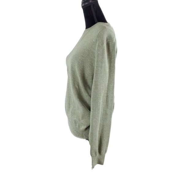 J. Crew Womens M Army Green 100% Cotton Long Sleeve Top - Picture 3 of 7